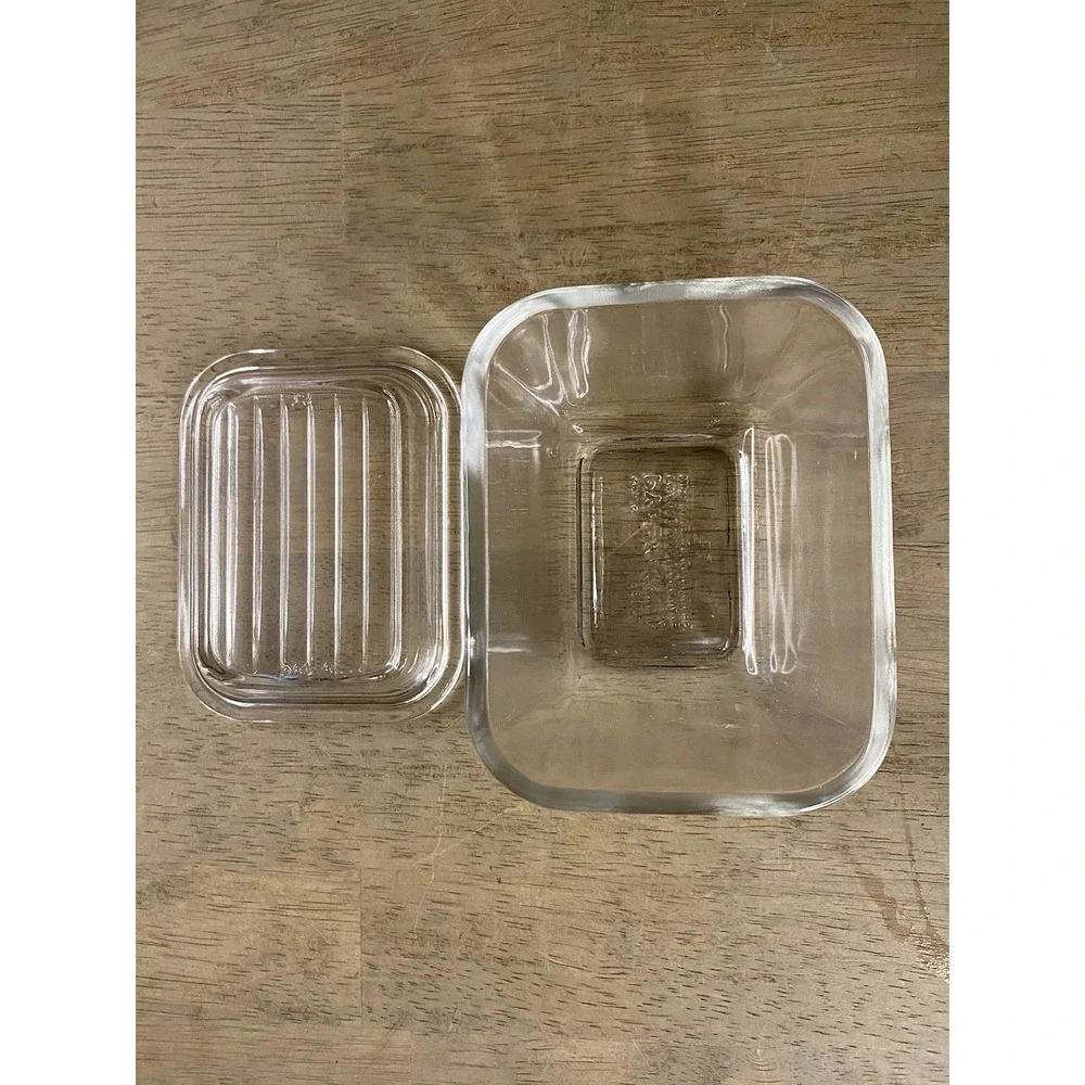 PYREX 501 B Dish & 501 C Clear Ribbed Glass Refrigerator Dish Replacement